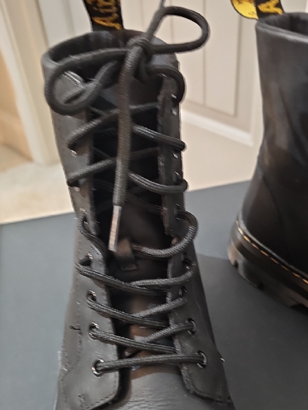 Dr. Martens Air Wair Mens Black Leather Boots - Picture 5 of 13
